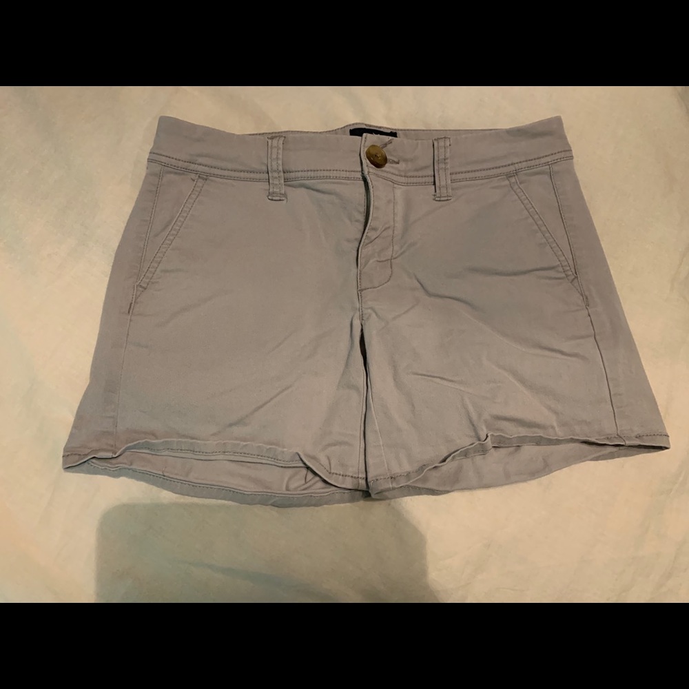 Size 0 American Eagle gray midi khaki shorts